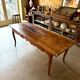 Dining table with 2 drawers in walnut, Louis XV period, 18th century. ☐ 188 x 70 cm