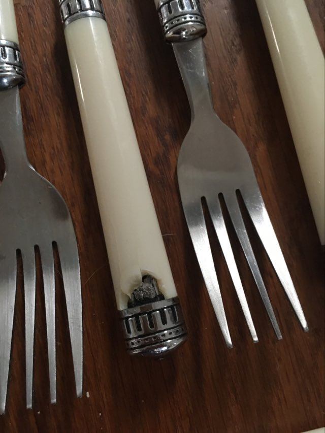 Set covered with 70s stainless steel table