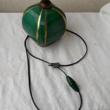 Green ceramic lamp base