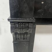 Napoleon III period fireplace with a black marble corbel. 19th century.