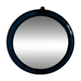 Round blue plexiglass mirror from the 70s