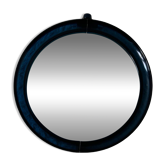 Round blue plexiglass mirror from the 70s