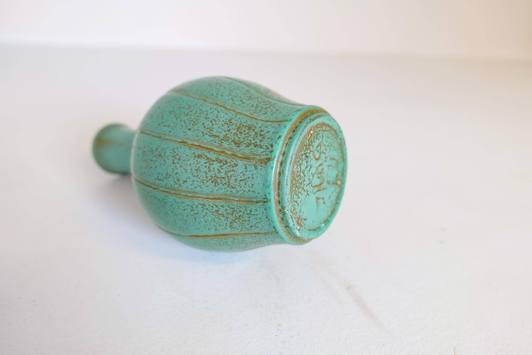 Vase en céramique Art Déco Bo Fajans Ewald Dahlskog, Suède, 1937