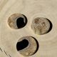 Set of 3 fossilized wood coasters (clear)