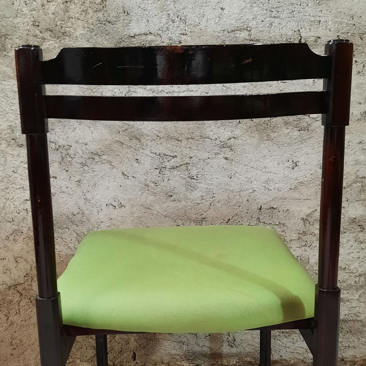 Six 50's chairs - varnished wood