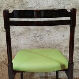 Six chaises des années 50 - bois verni