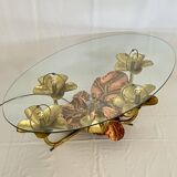 Sculptural coffee table with lighting by Henri Fernandez, France 70s