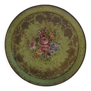 Plateau metal décor - floral