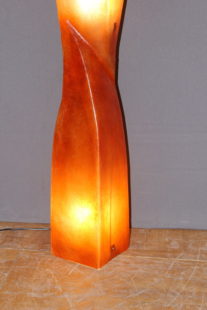 Orange fiberglass floor lamp design