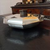 Art Deco plate 1930 silver metal