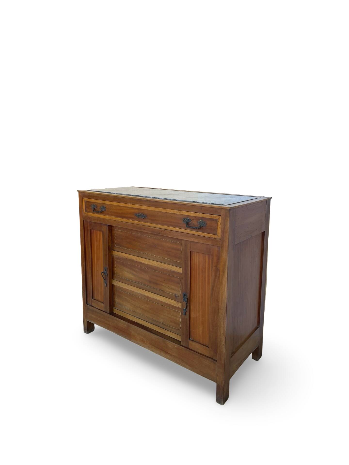 Commode de style Art Déco en bois de cerisier et noyer.
