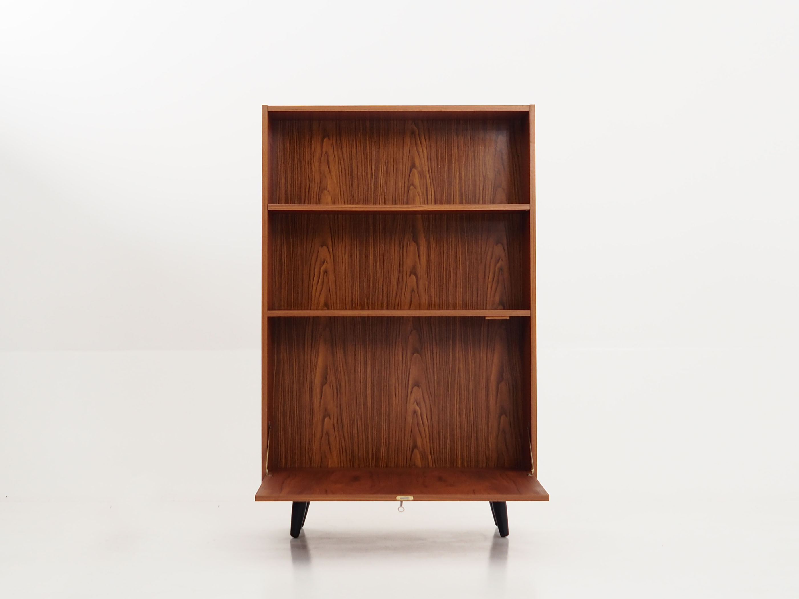 Bookcase with bar Scandinavian design 1980s