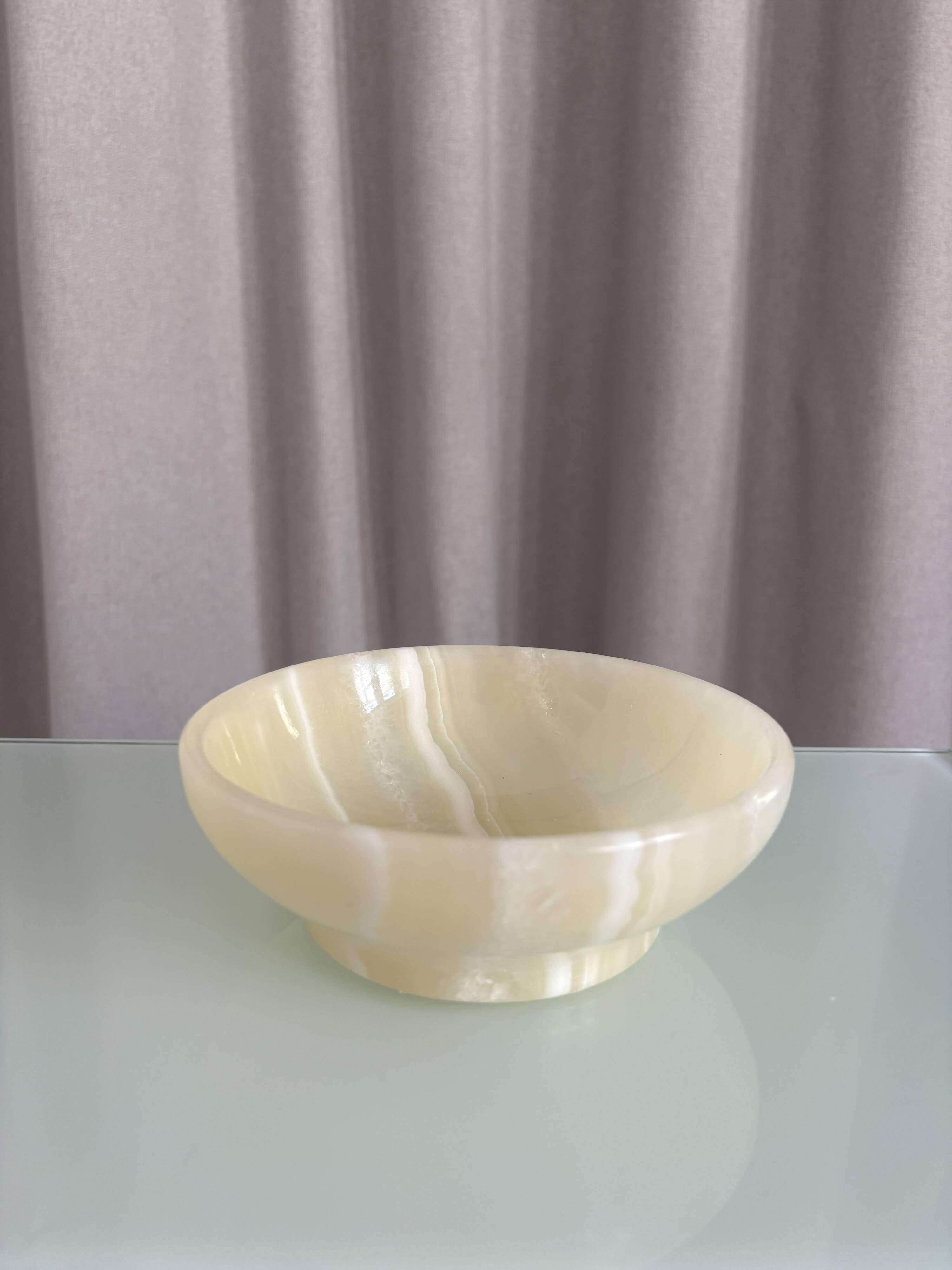 Vintage decorative onyx bowl