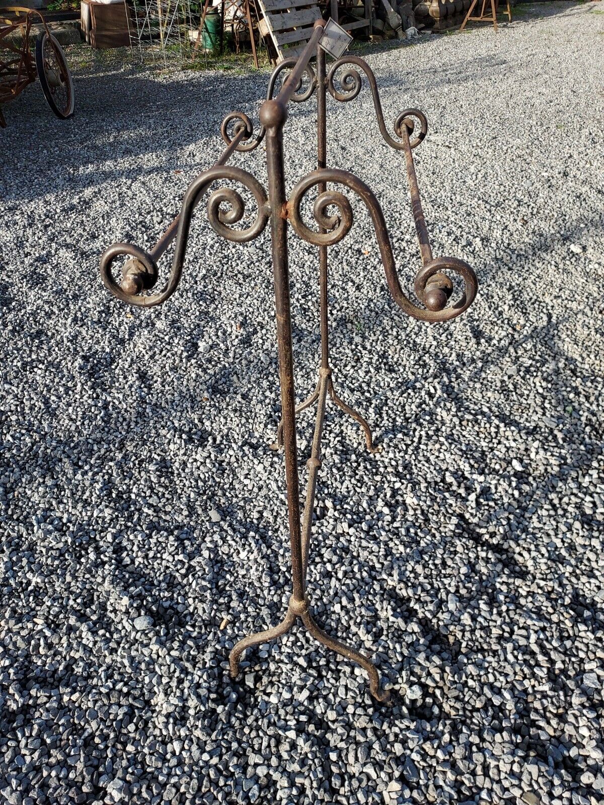 Wrought iron towel rack