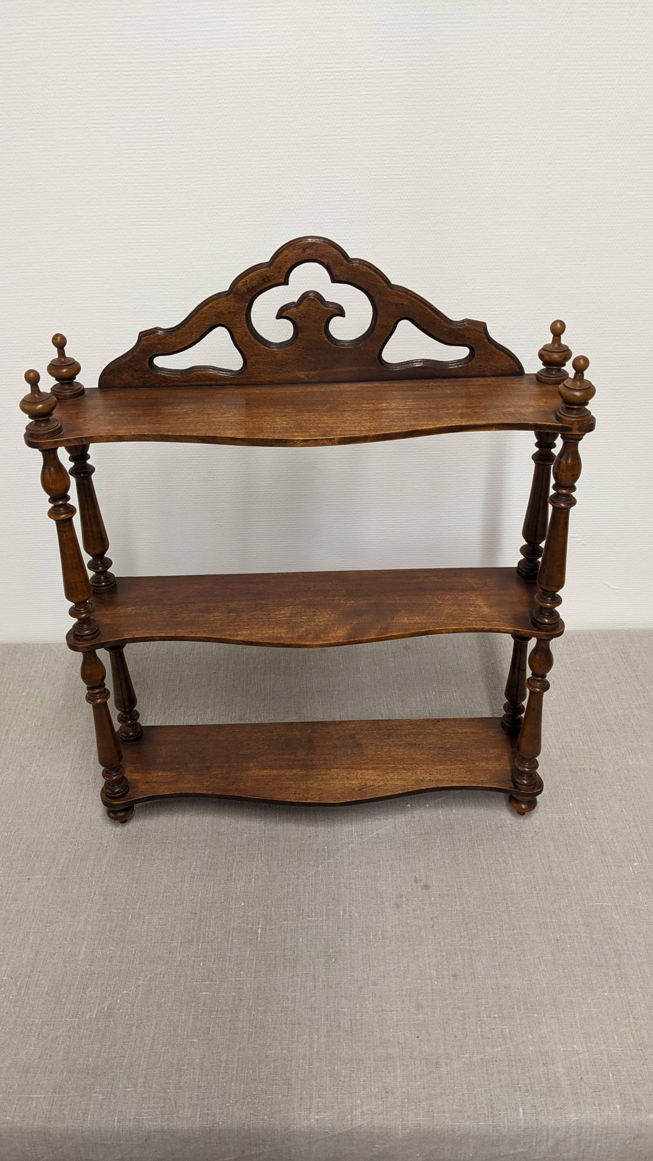 19th century mahogany wall shelf