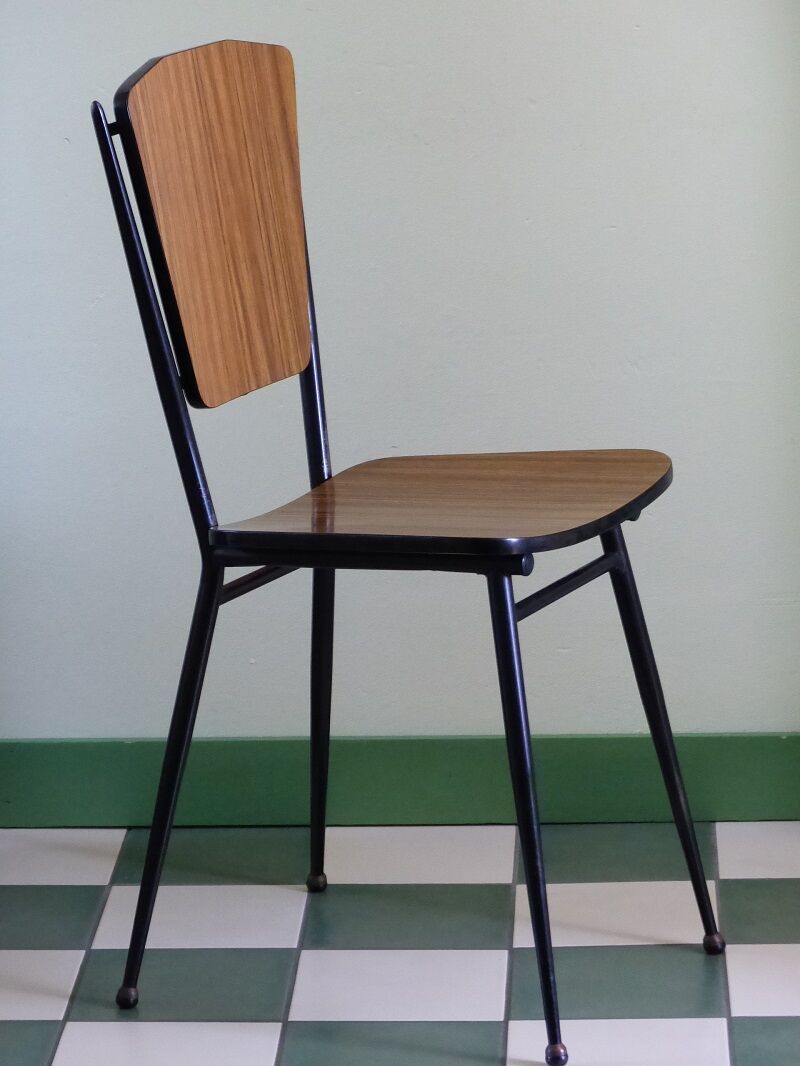 Set of 4 chairs Fusmatic in formica 60s