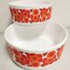 lot of Salad Bowls Vinatage in Arcopal , Orange Flowers 70's