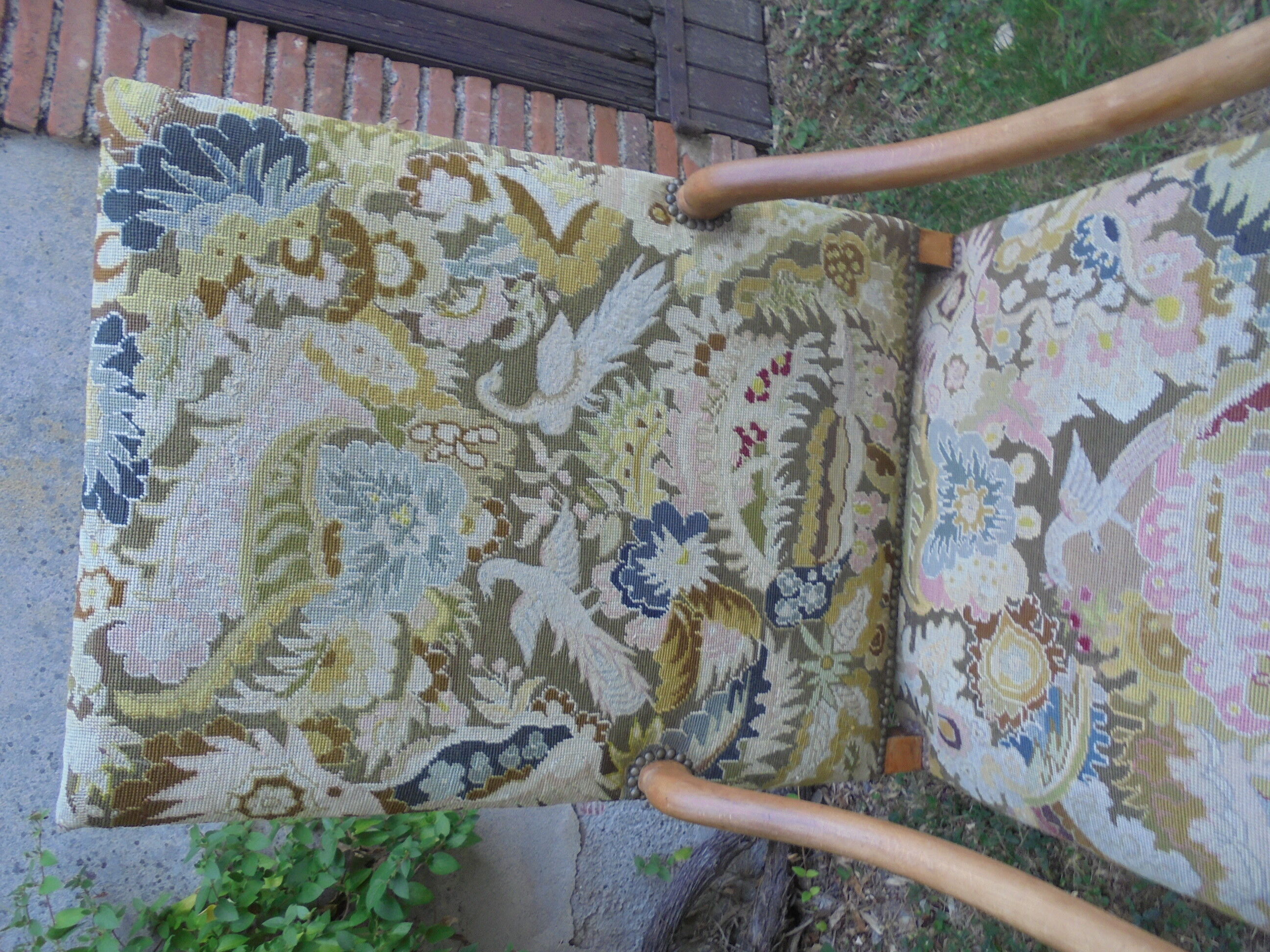 Louis XIII style armchair with tapestry