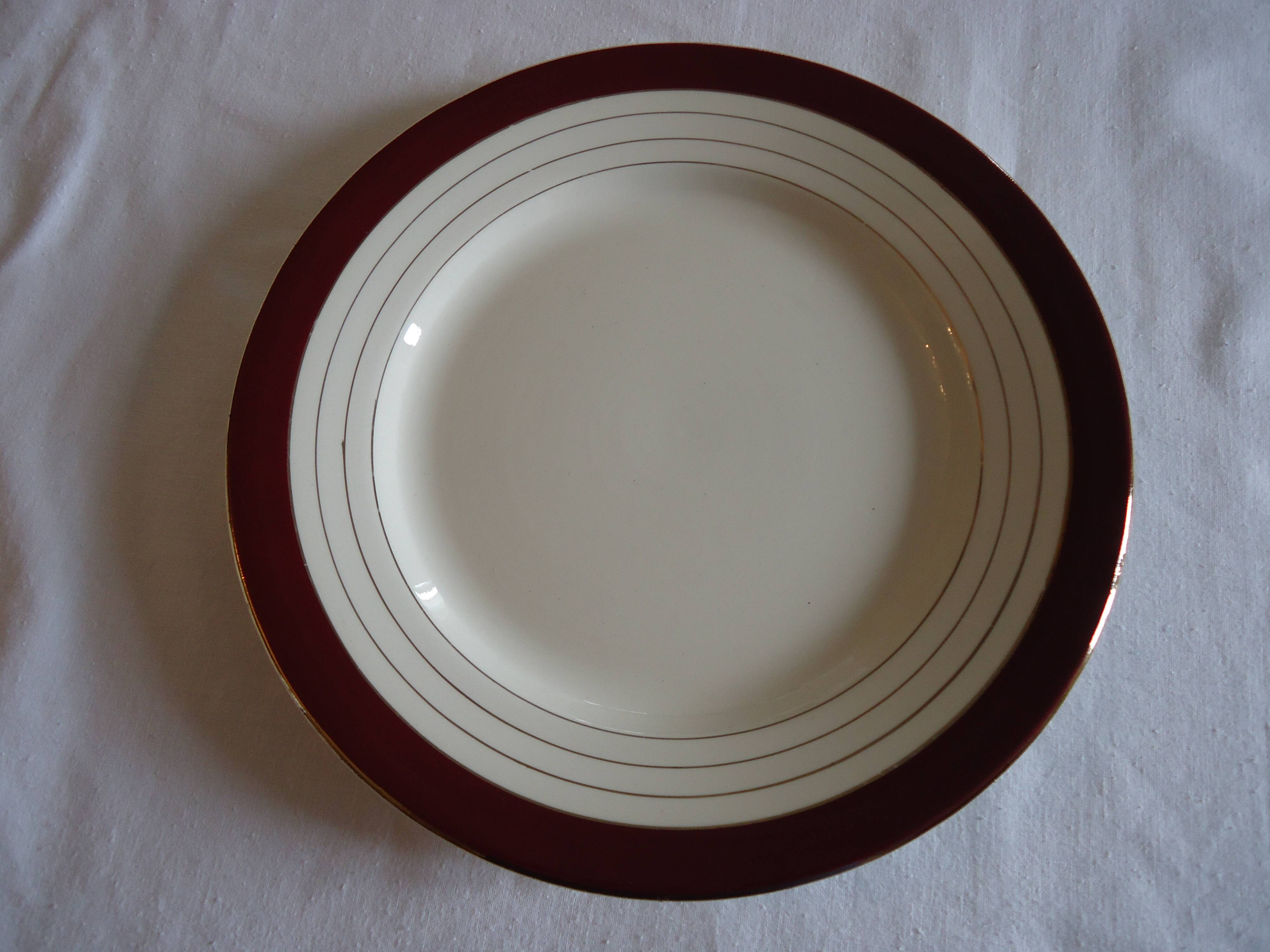 Assiettes plates porcelaine opaque digoin sarreguemines modèle pasteur