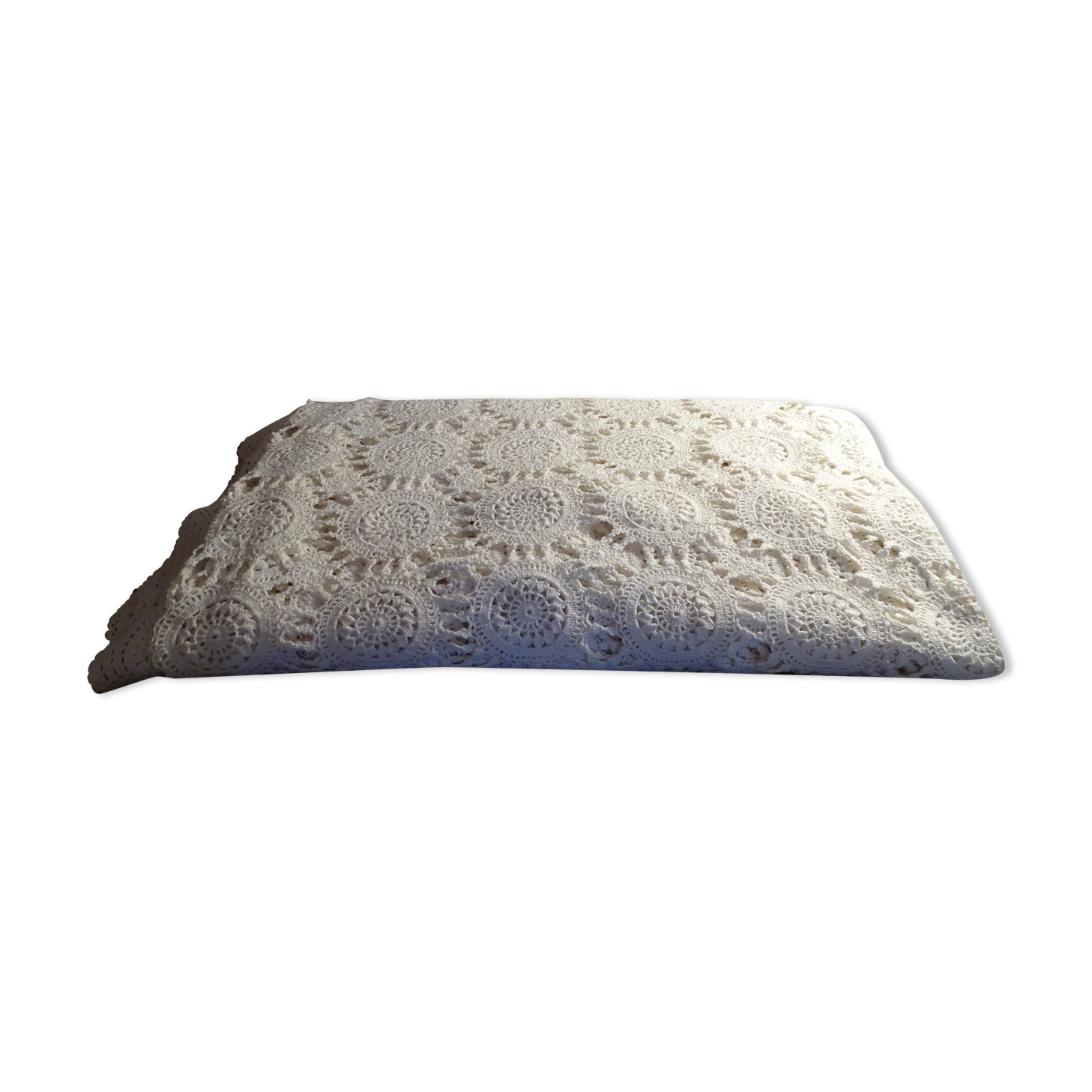 Antique crochet bed cover 275 x 255