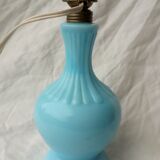 Blue opaline lamp stand