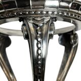 Art Deco, tripod fruit bowl in silver-plated metal by Gallia, crystal, circa 1930.