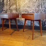 Pair of Scandinavian teak bedside tables
