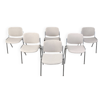 Chaises latérales vintage Dsc 106 par Giancarlo Piretti pour Castelli, ensemble de 6.
