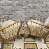 Pair of vintage 1950s armchairs