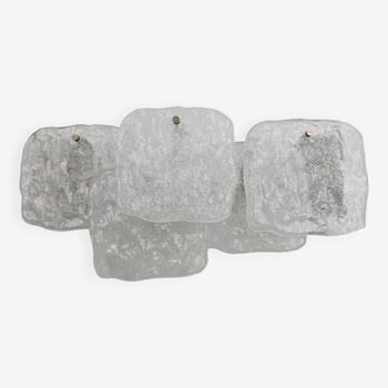 Wall lamp ice glass discs by Kalmar for Franken