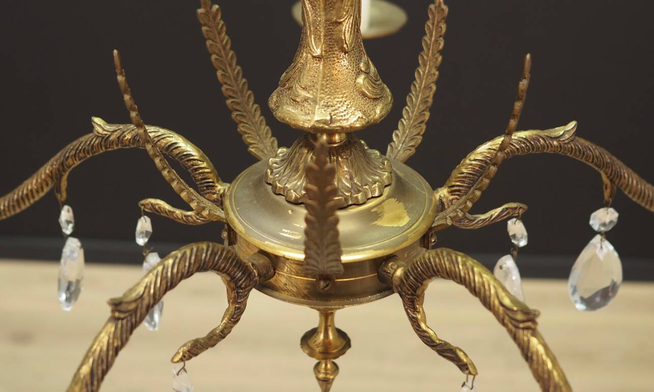 Brass chandelier, Danish design, 1960s, production: Denmark