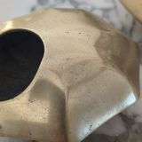 Duo of vintage polished brass ashtrays from the 70s