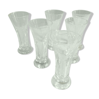 1 set of 6 Antique pastis glasses