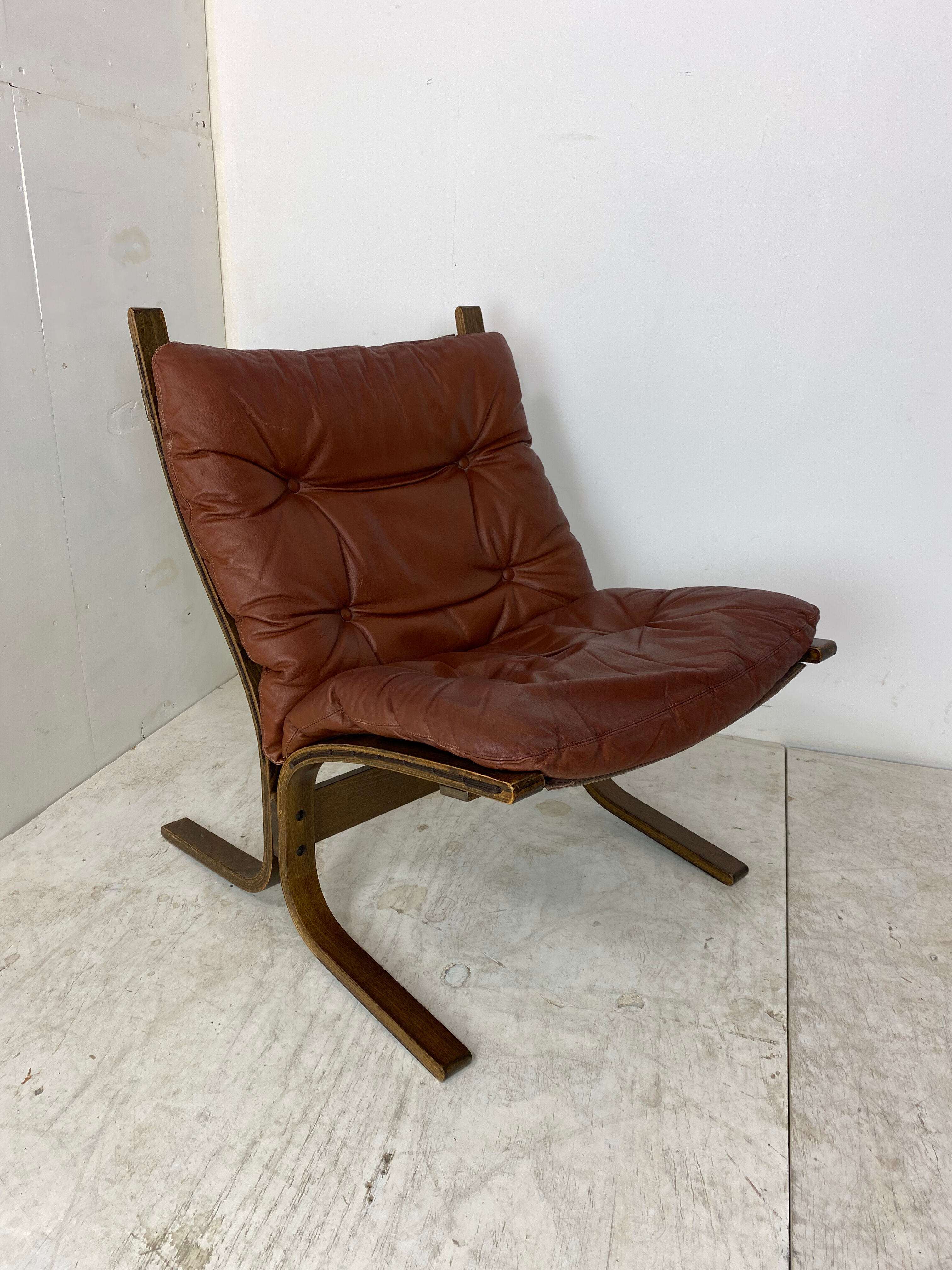 Scandinavian Brown Siesta Lounge Chair by Ingmar Relling for Westnofa, 1970s