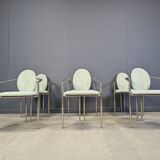 Vintage dining chairs by Belgo chrom, set of 6 - 1980s