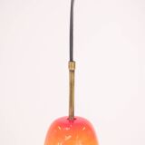 Italian lamp in red opaline - 1970s