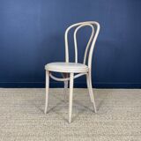 Set of 4 Thonet type bistro chairs light curved wood & Skaï GO IN Germany