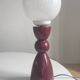 Ceramic and white opaline lamp