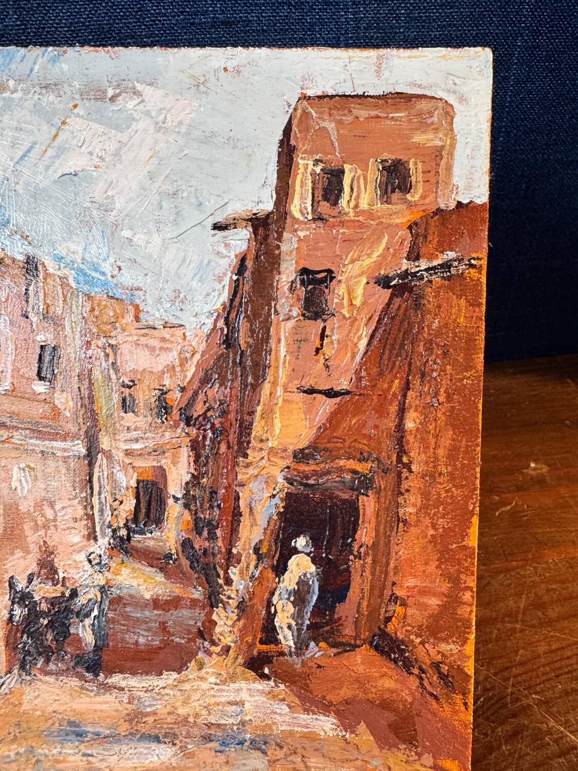 Oil on canvas – Orientalist subject. North Africa. Mid-20th century