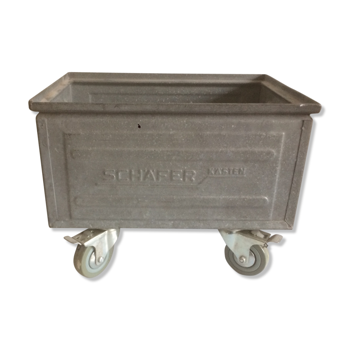 Schafer Kasten metal storage crate on wheels