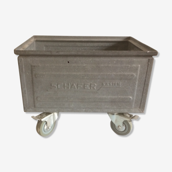 Schafer Kasten metal storage crate on wheels