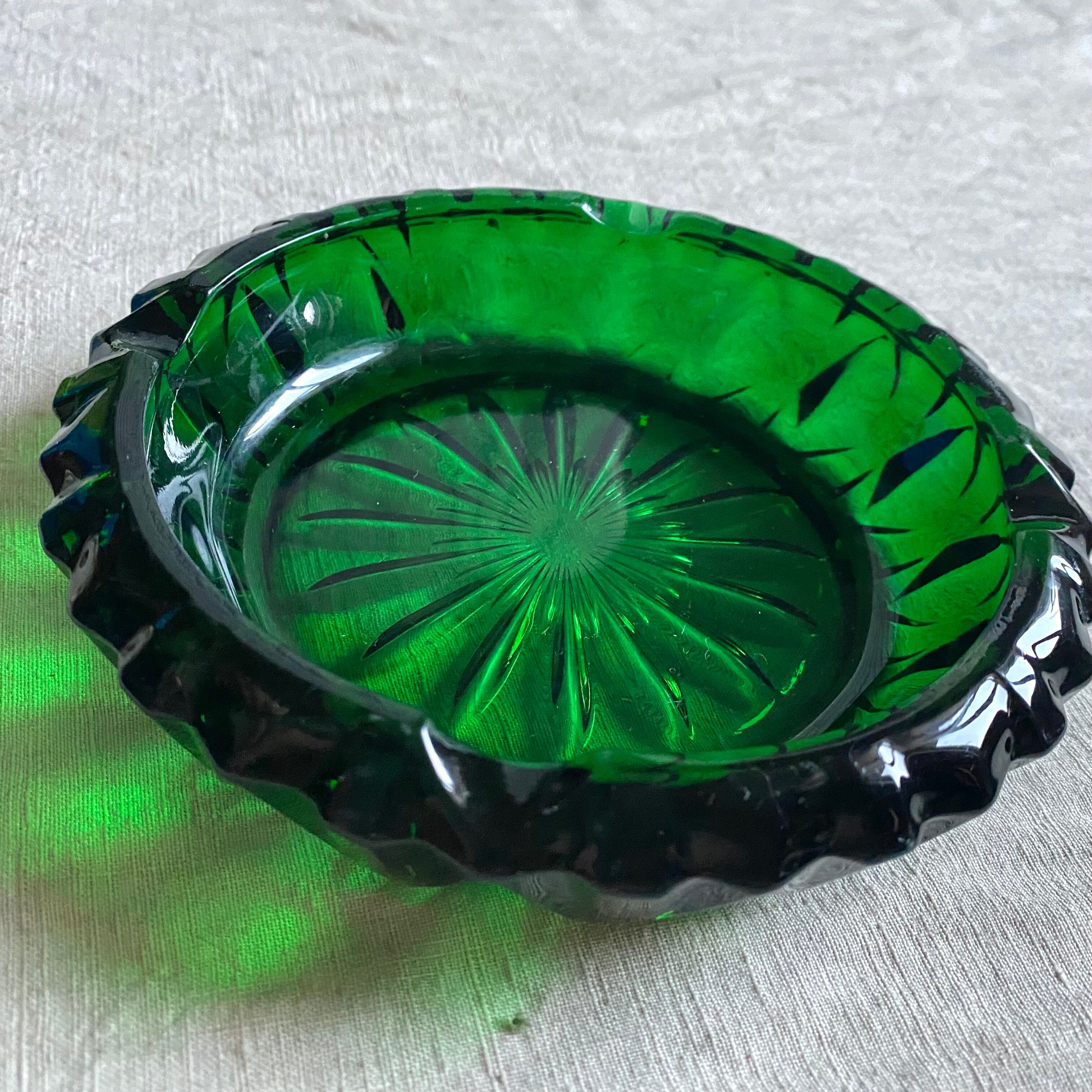 Vintage glass ashtray