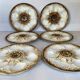 Six old Longchamps oyster plates