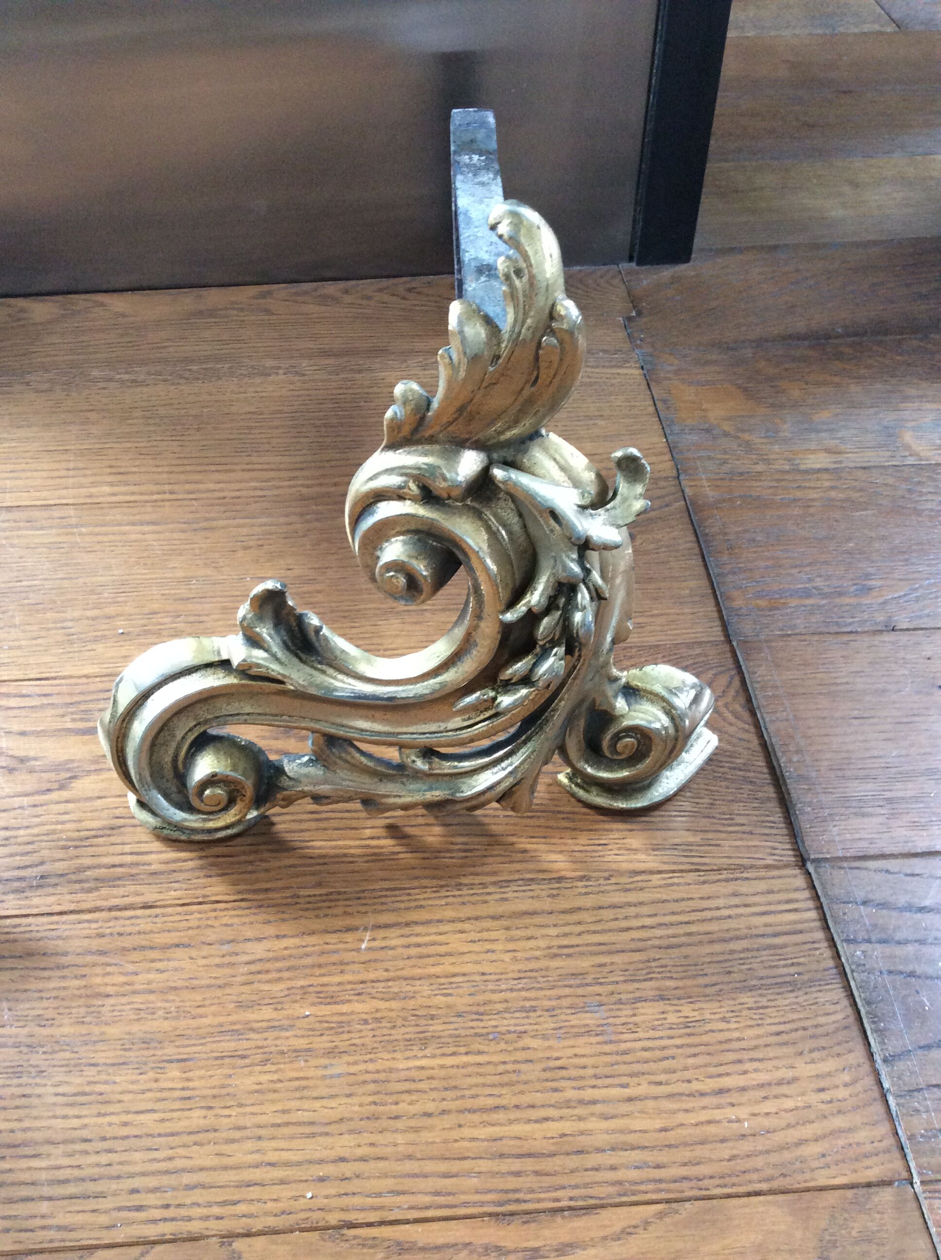 Bronze andirons