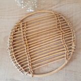 Wicker rattan pencil tray
