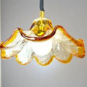 Lumière suspendue à abattant en verre de Murano