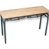 Bureau d'écolier double avec porte-cartable