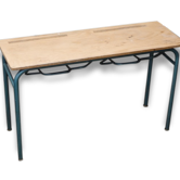 Bureau d'écolier double avec porte-cartable