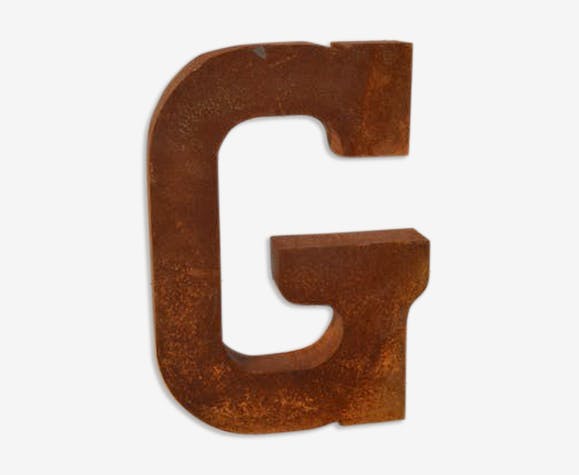 industrial letter "G" in iron