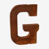 industrial letter "G" in iron
